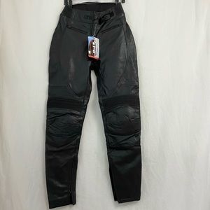 Leather Motorcycle Pants w/ Armor